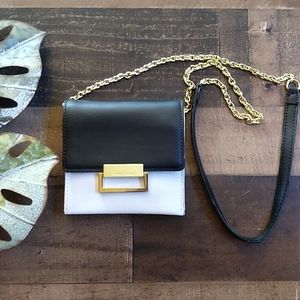 Ivanka Trump White & Black Gold Chain Crossbody